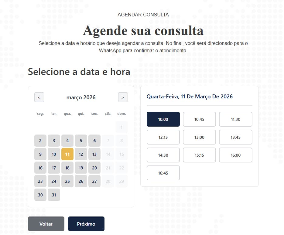 Flormi Meeting Booking - Calendário